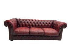Mid-20th century chesterfield three seat sofa