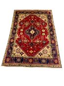 Qashqai red and blue ground rug