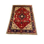 Qashqai red and blue ground rug