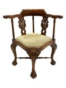 Georgian design mahogany corner chair