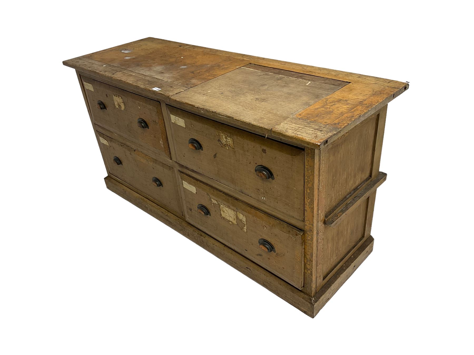 19th century rustic pine chest - Image 2 of 5