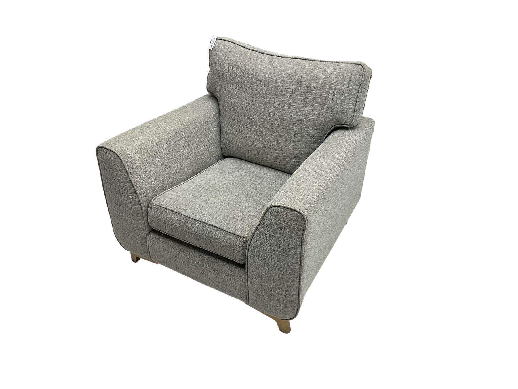 Armchair upholstered in graphite grey fabric - Image 6 of 7