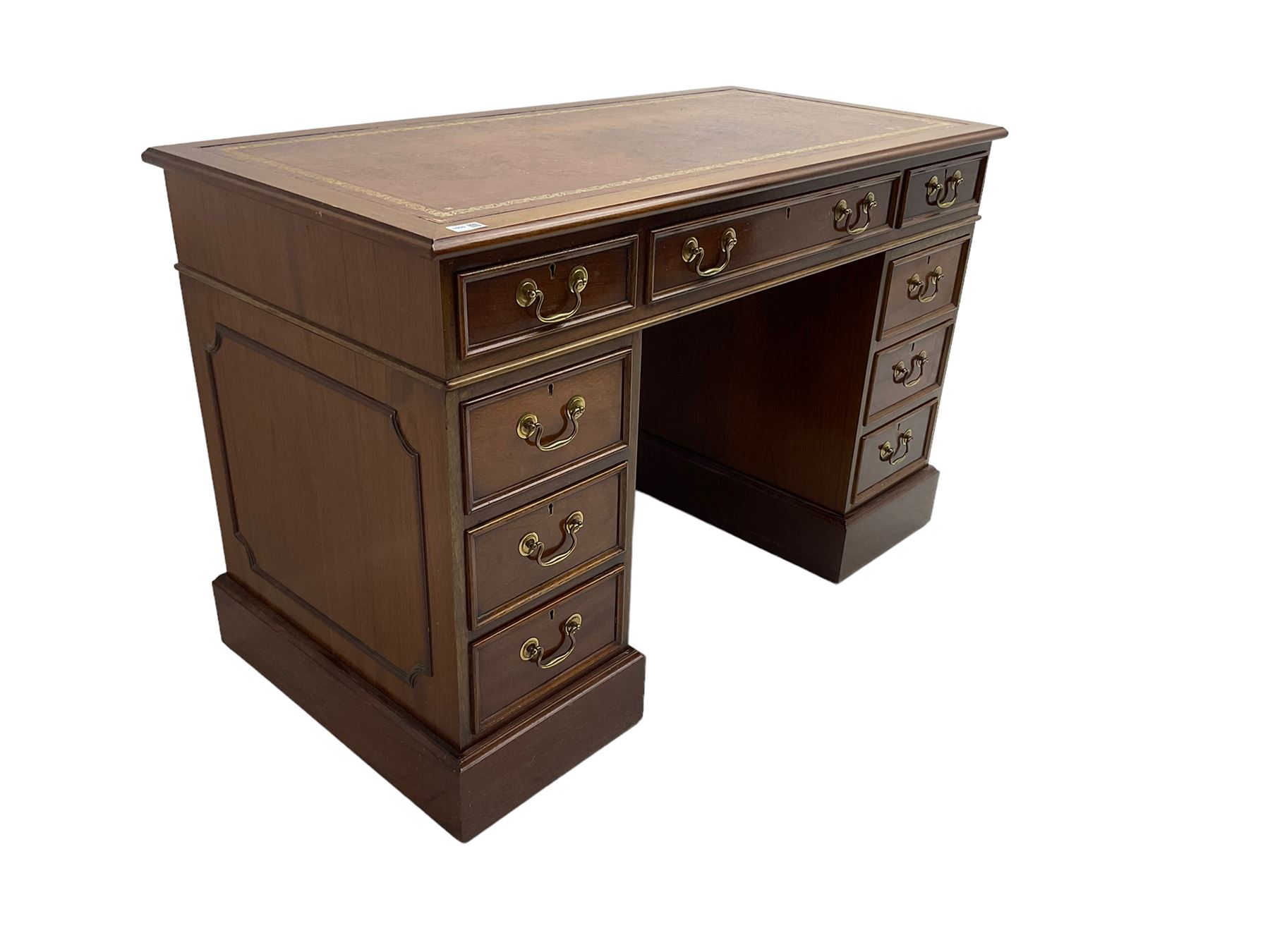 Georgian design mahogany twin pedestal desk - Image 5 of 6