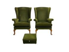 Parker Knoll - pair vintage 'Penhurst' wingback armchairs