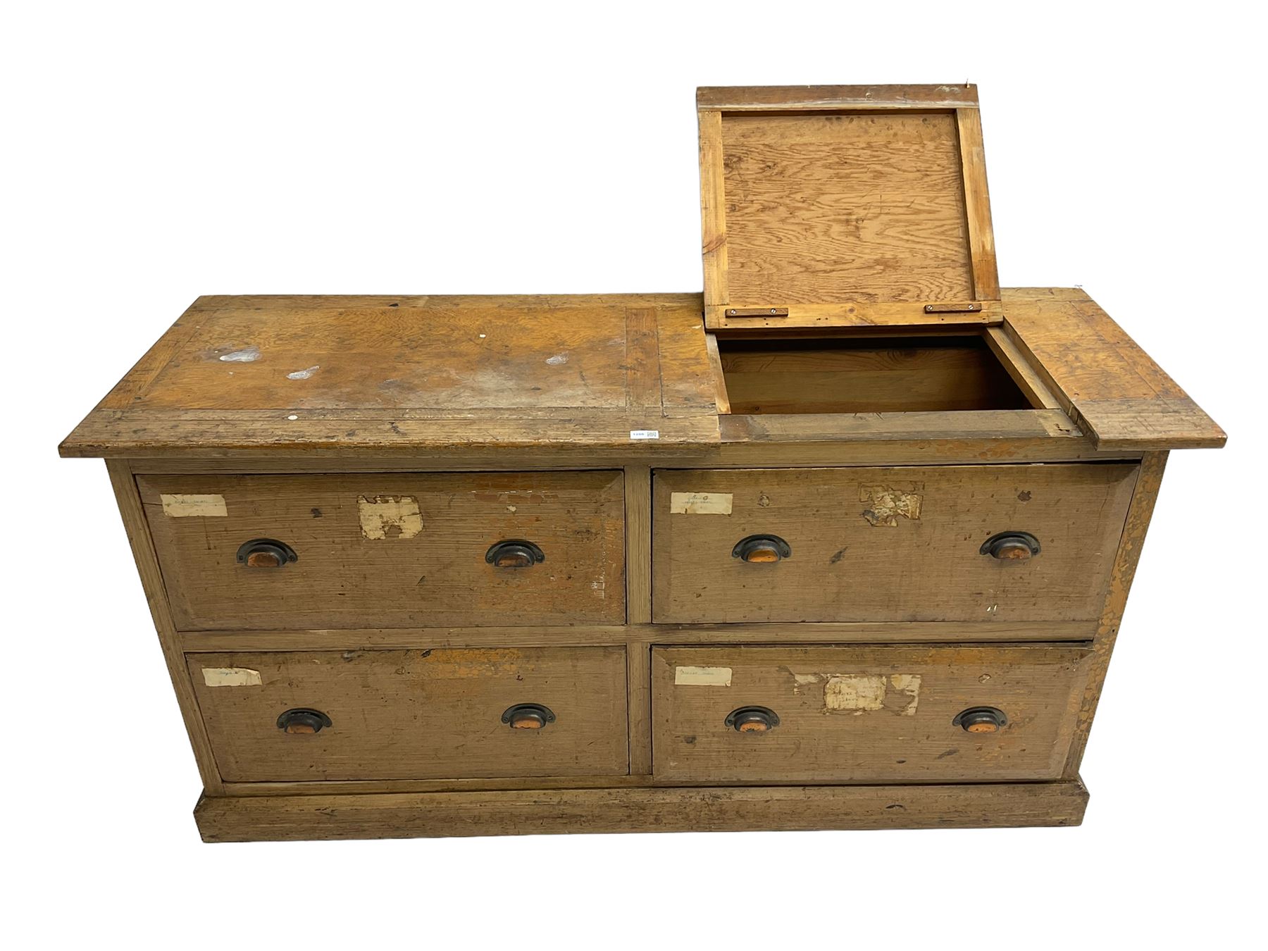 19th century rustic pine chest - Image 4 of 5