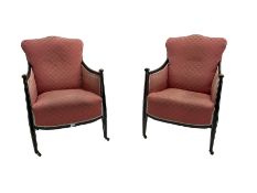Pair early 20th century armchairs