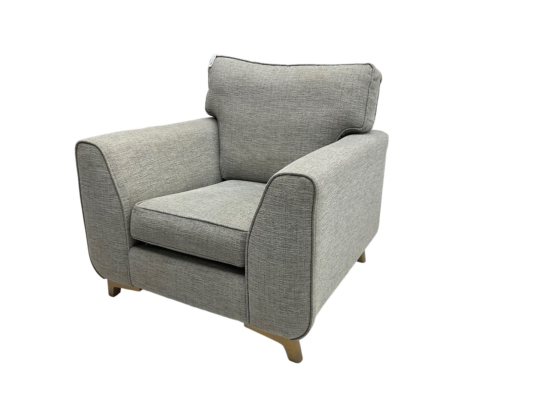 Armchair upholstered in graphite grey fabric - Image 5 of 7