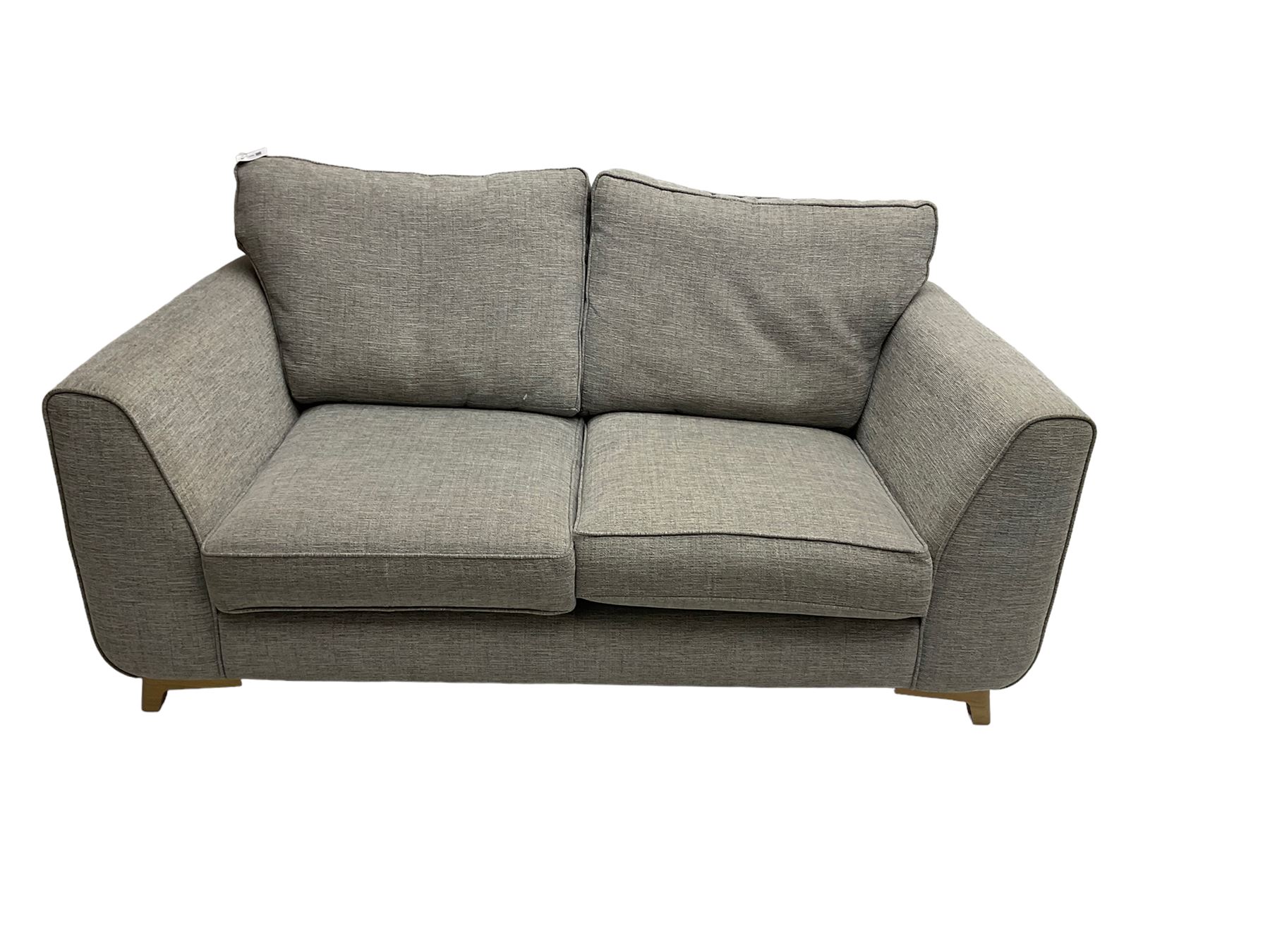 Two seat sofa upholstered in graphite grey fabric - Image 2 of 7