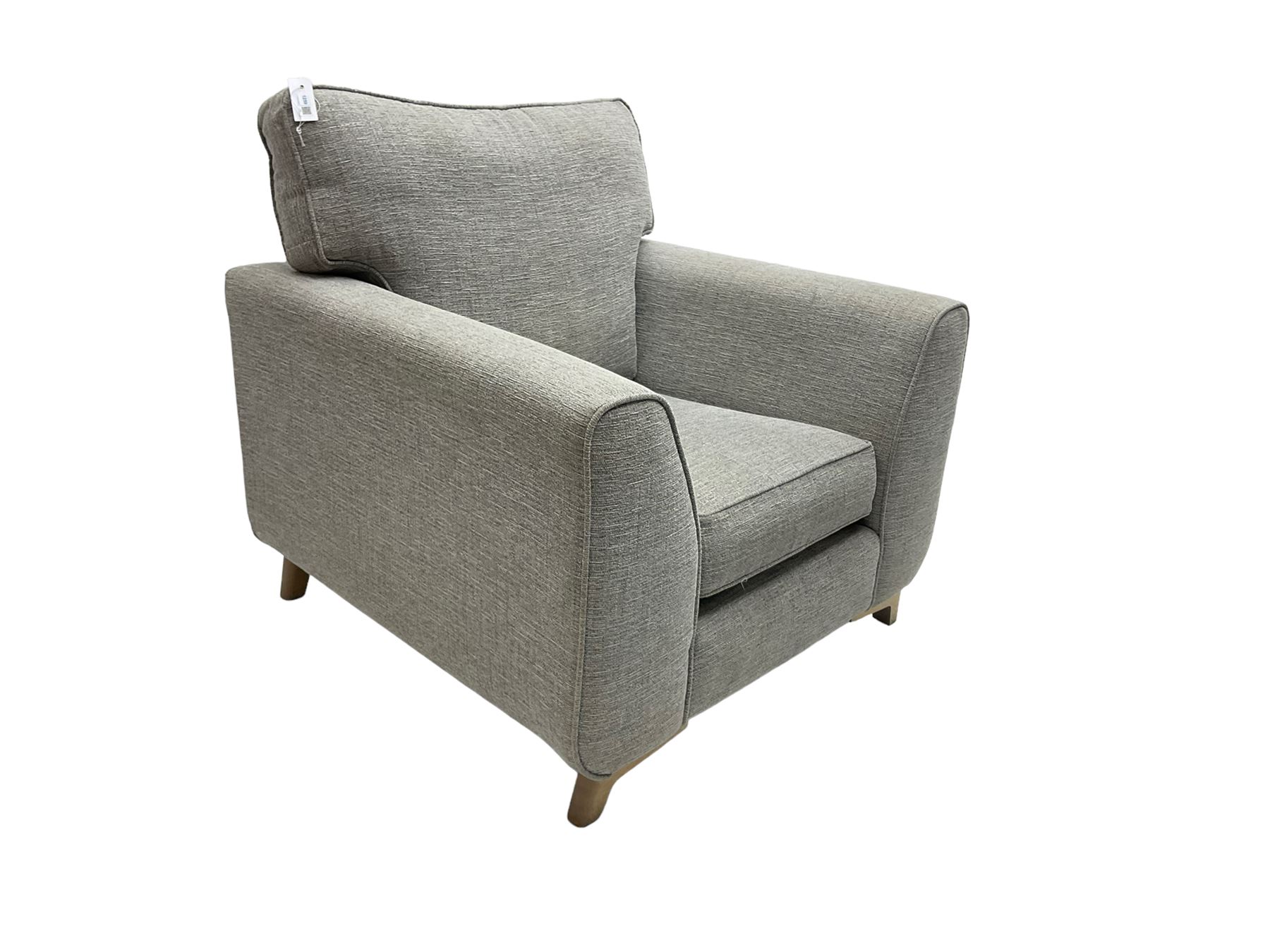 Armchair upholstered in graphite grey fabric - Image 3 of 7