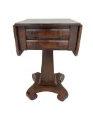 Victorian mahogany drop leaf work table