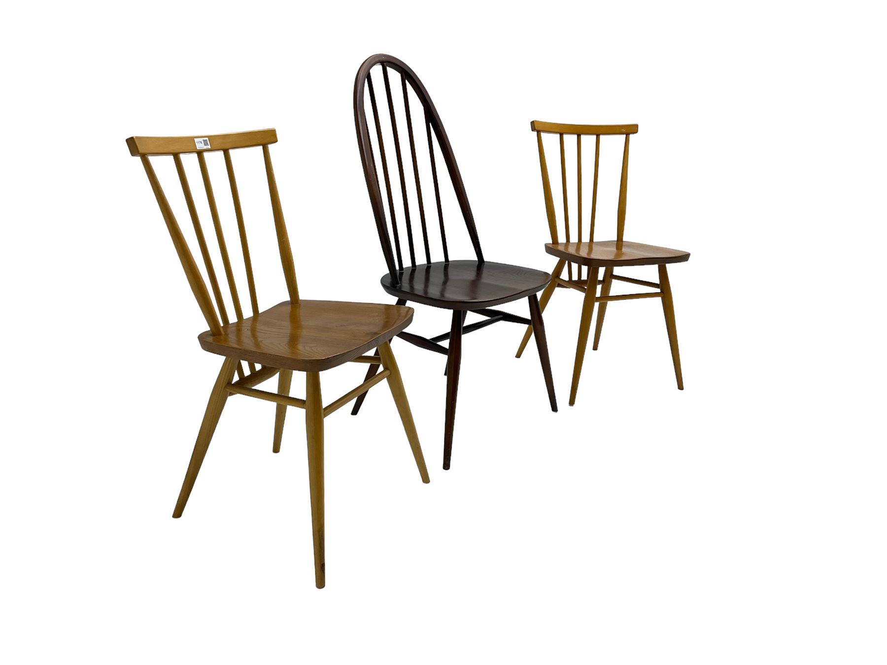 Ercol - pair '391 All-Purpose Windsor Chairs' - Image 5 of 7