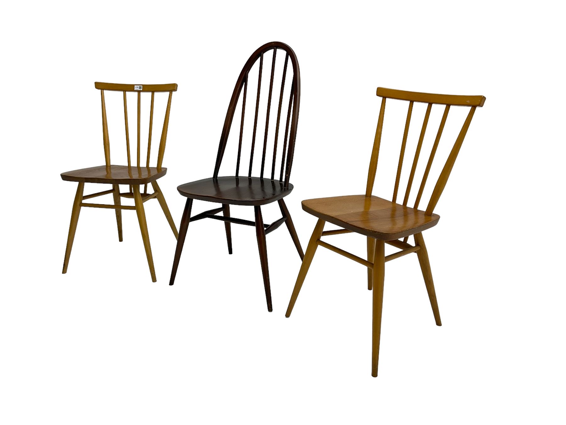 Ercol - pair '391 All-Purpose Windsor Chairs' - Image 3 of 7