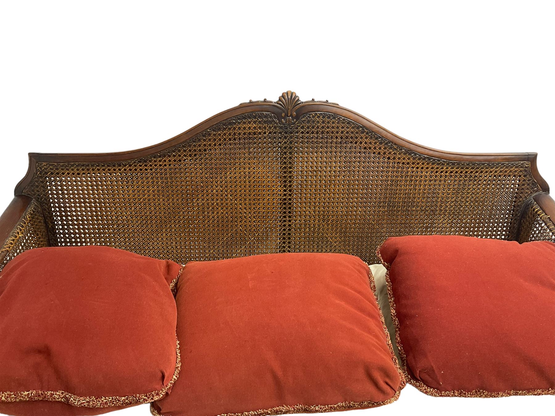 Early 20th century bergere three seat settee - Image 11 of 11