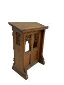 19th century oak ecclesiastical reading stand