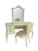 Willis and Gambier - dressing table with mirror and cane chair