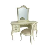 Willis and Gambier - dressing table with mirror and cane chair