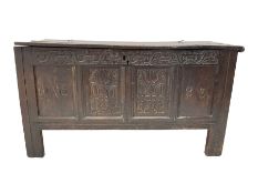 18th century and later oak coffer or chest