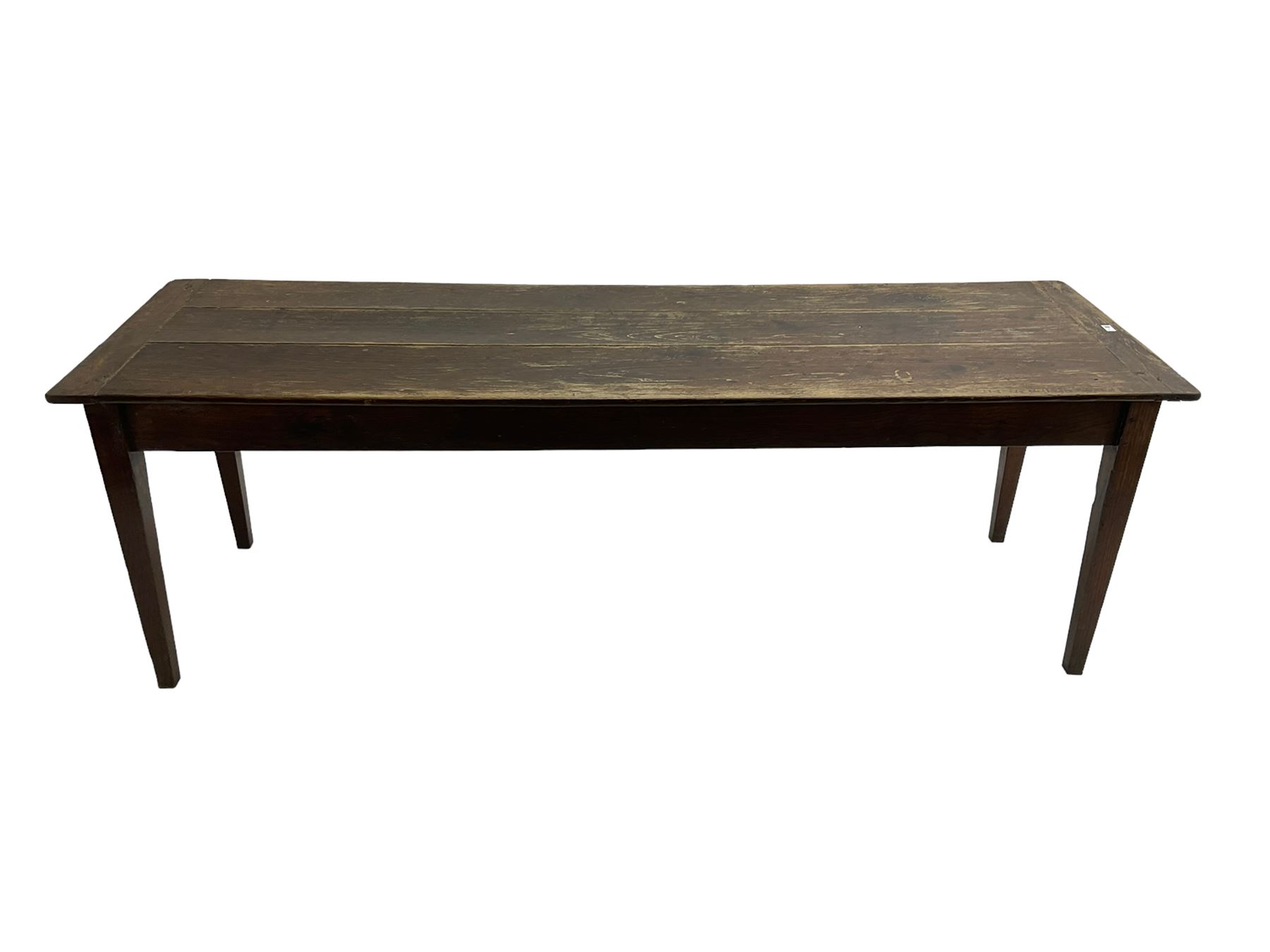 Large 19th century oak refectory table - Image 6 of 6