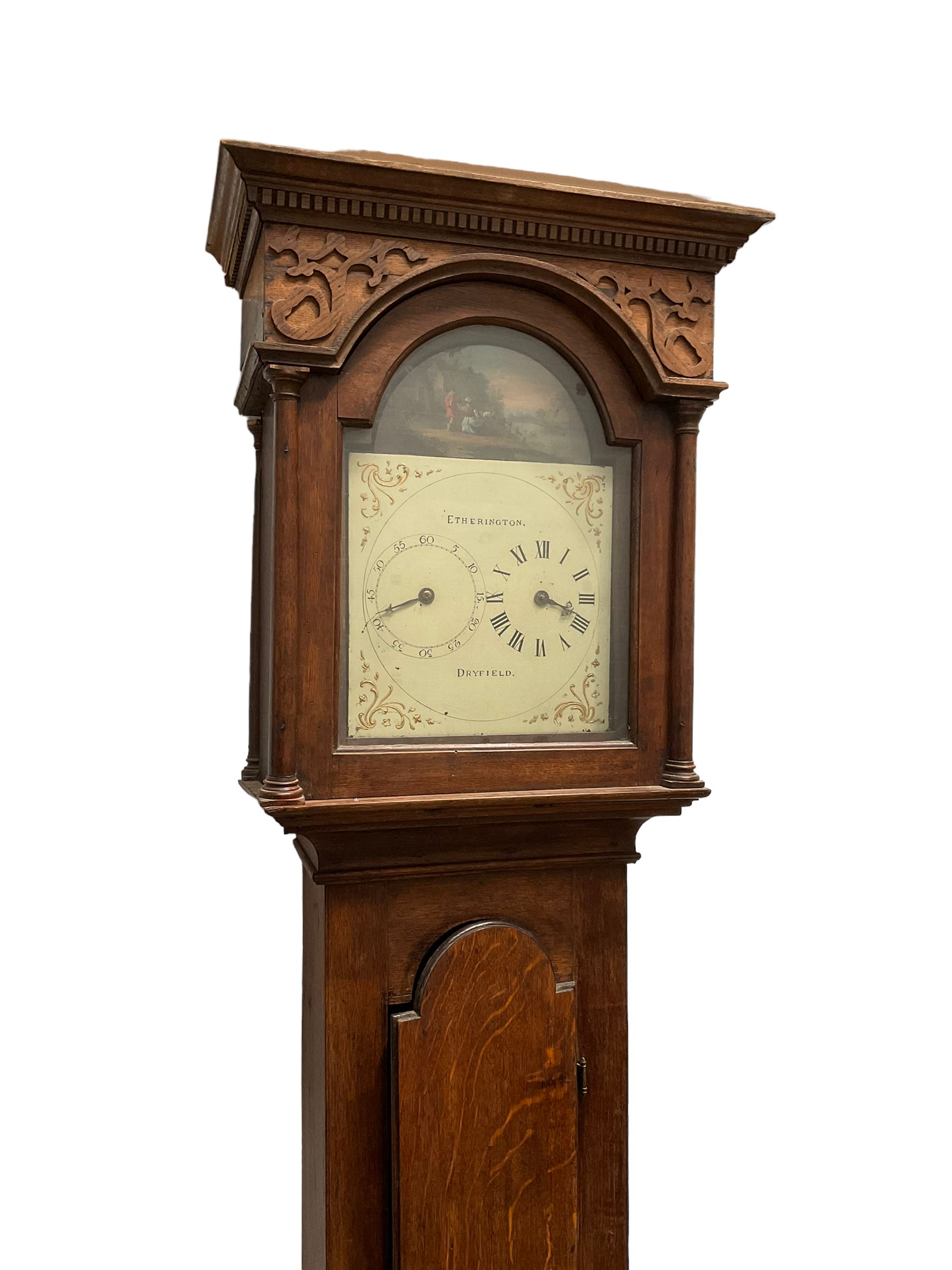 Etherington of Driffield - Rare three-train late 18th century 30-hour longcase clock in an oak case - Image 3 of 8