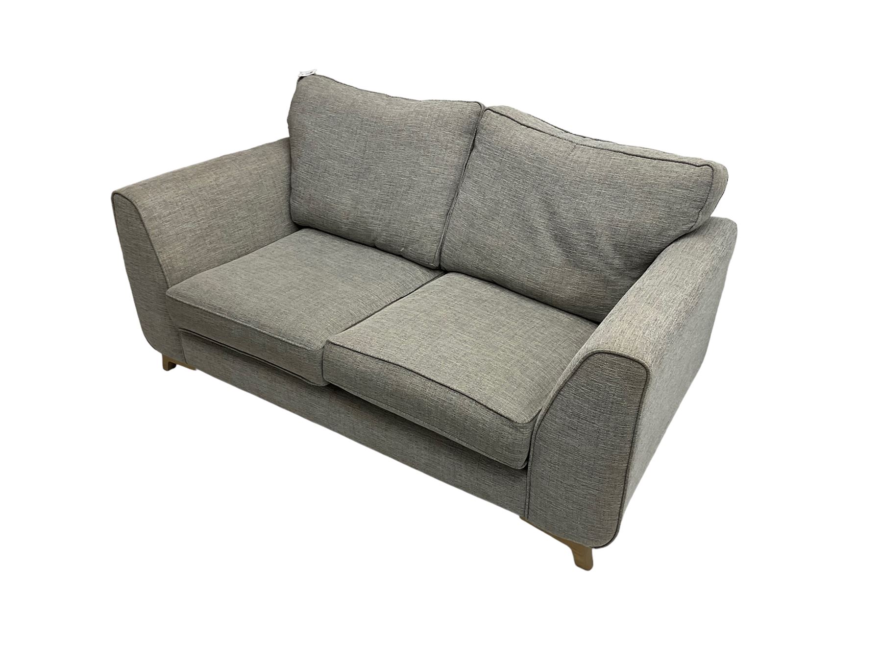 Two seat sofa upholstered in graphite grey fabric - Image 3 of 7