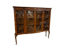 Georgian design mahogany breakfront bookcase