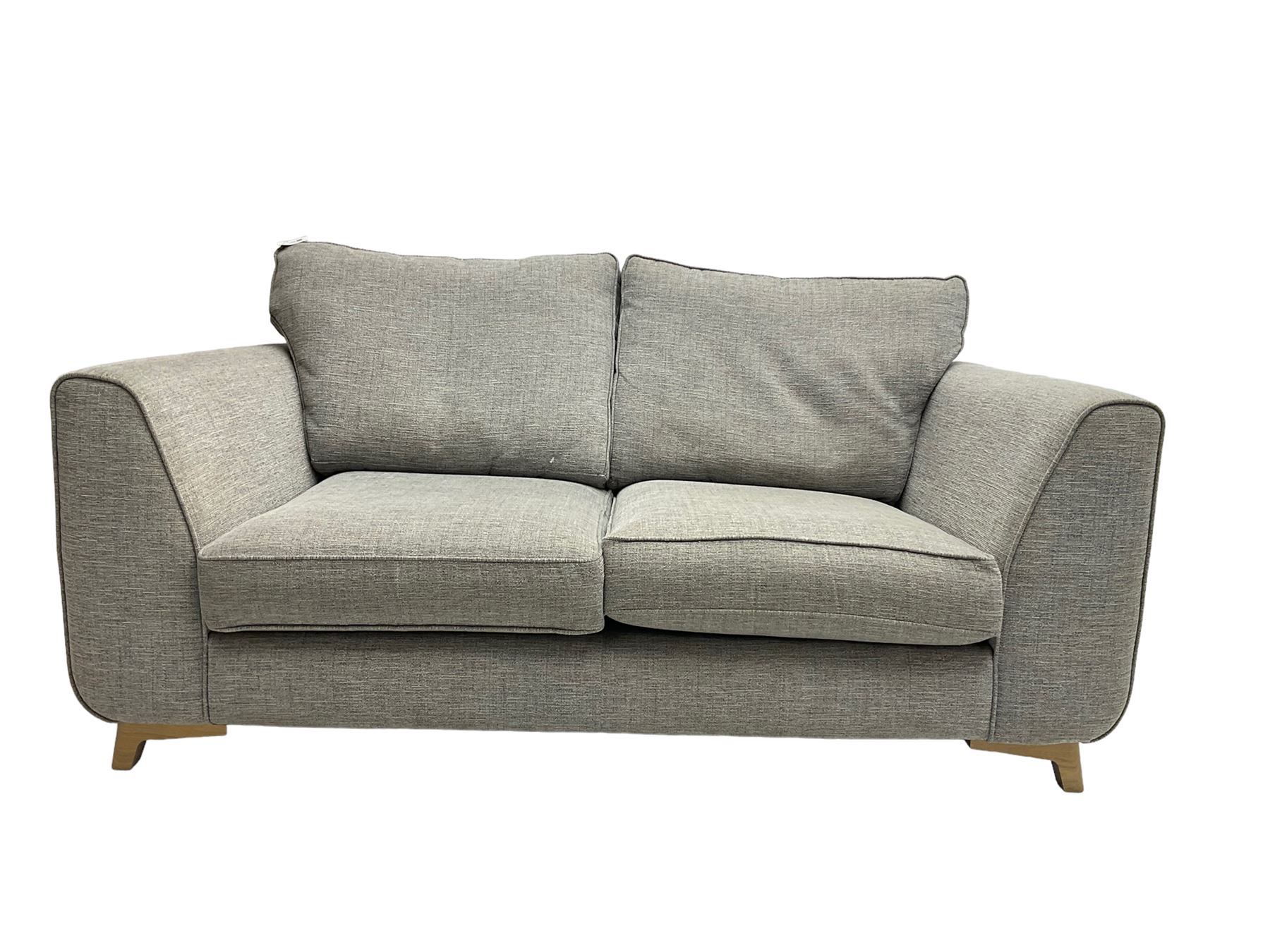 Two seat sofa upholstered in graphite grey fabric - Image 6 of 7