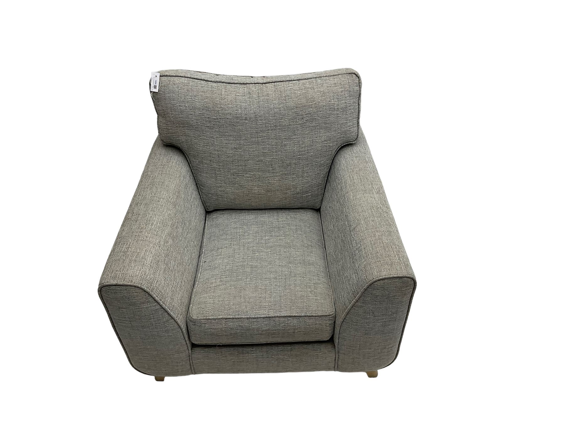 Armchair upholstered in graphite grey fabric - Image 7 of 7