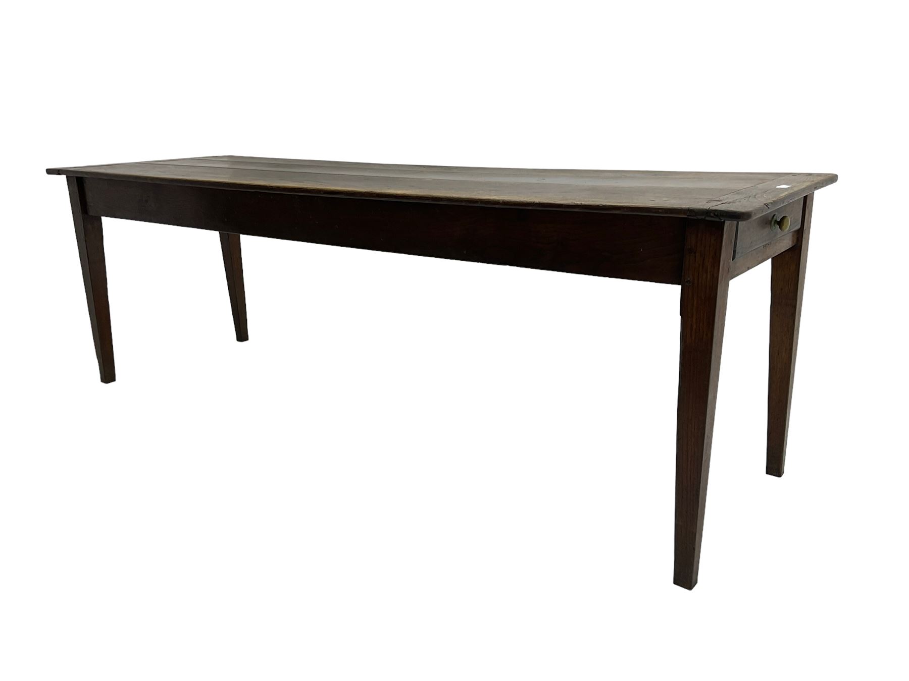 Large 19th century oak refectory table - Image 2 of 6