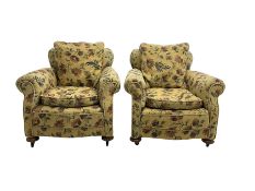 Pair late 19th century armchairs