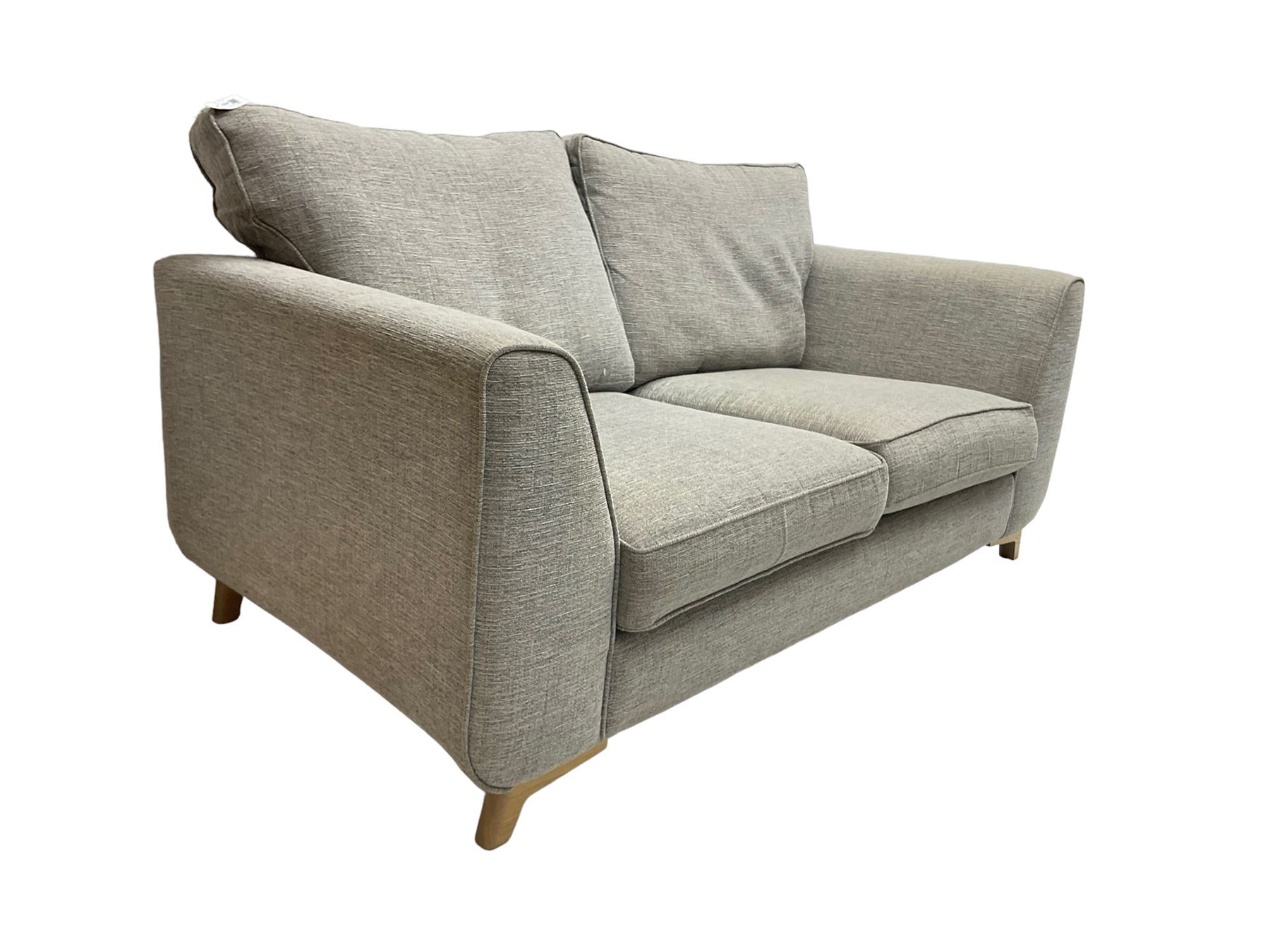 Two seat sofa upholstered in graphite grey fabric - Image 4 of 7