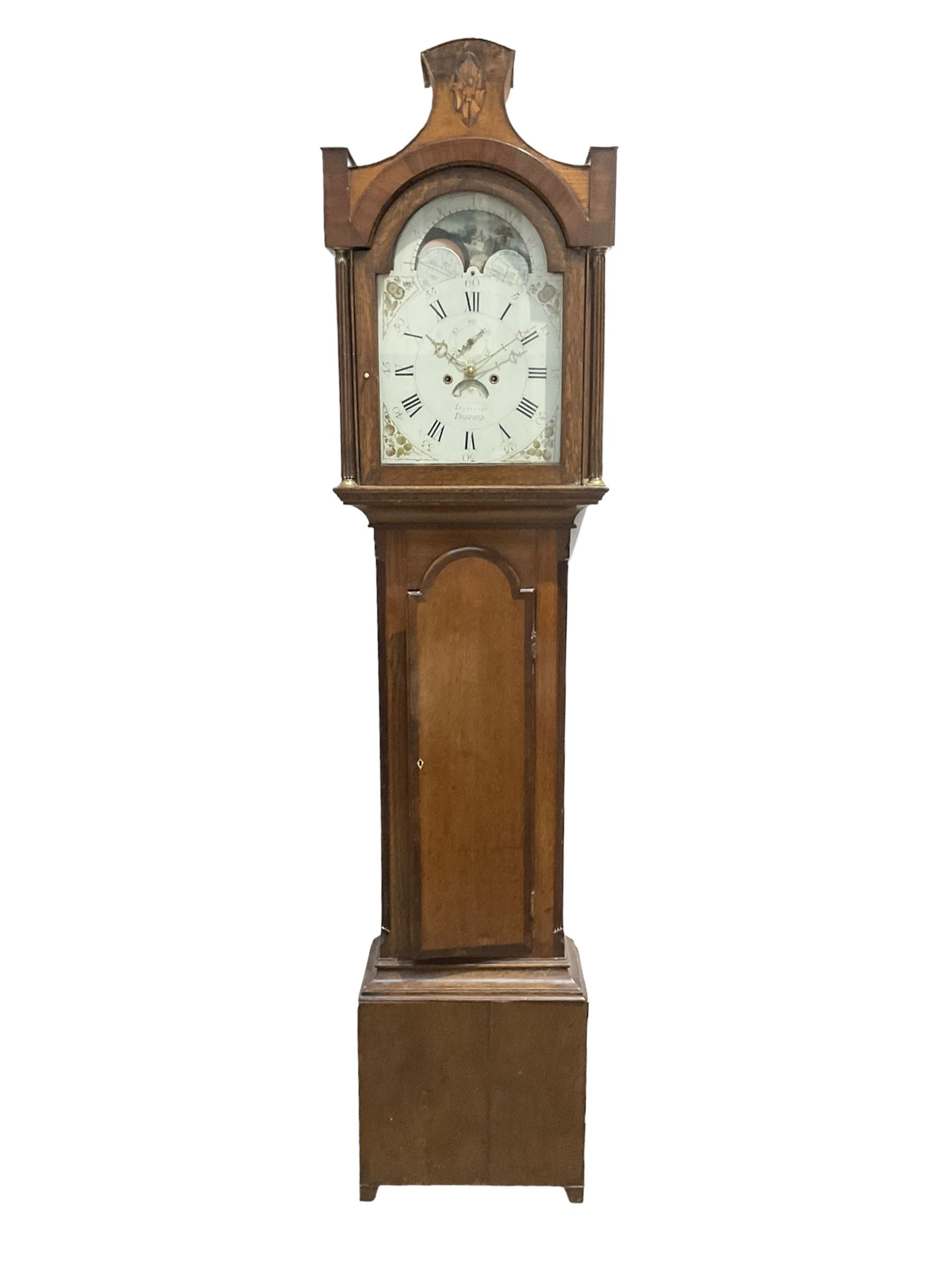 Leyburn of Driffield - late 18th century 8-day oak and mahogany longcase clock - Image 2 of 5