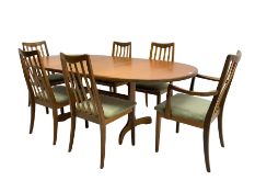 G-Plan - 'Fresco' mid-20th century oval teak extending dining table