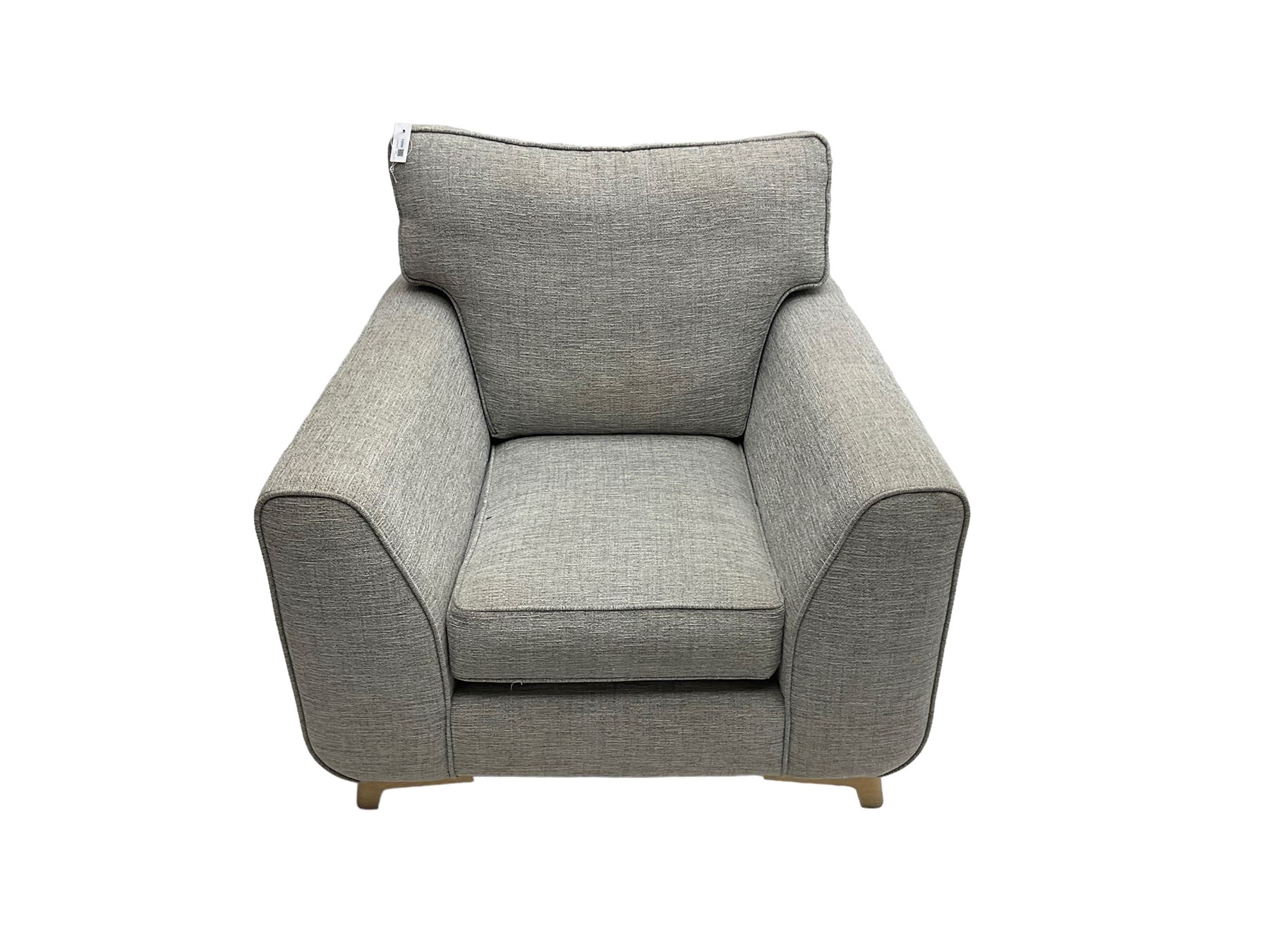 Armchair upholstered in graphite grey fabric - Image 2 of 7