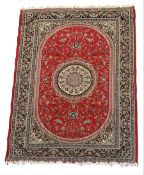 Persian red ground rug