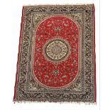 Persian red ground rug