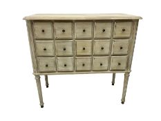 Washed finish pigeon hole or apothecary style chest
