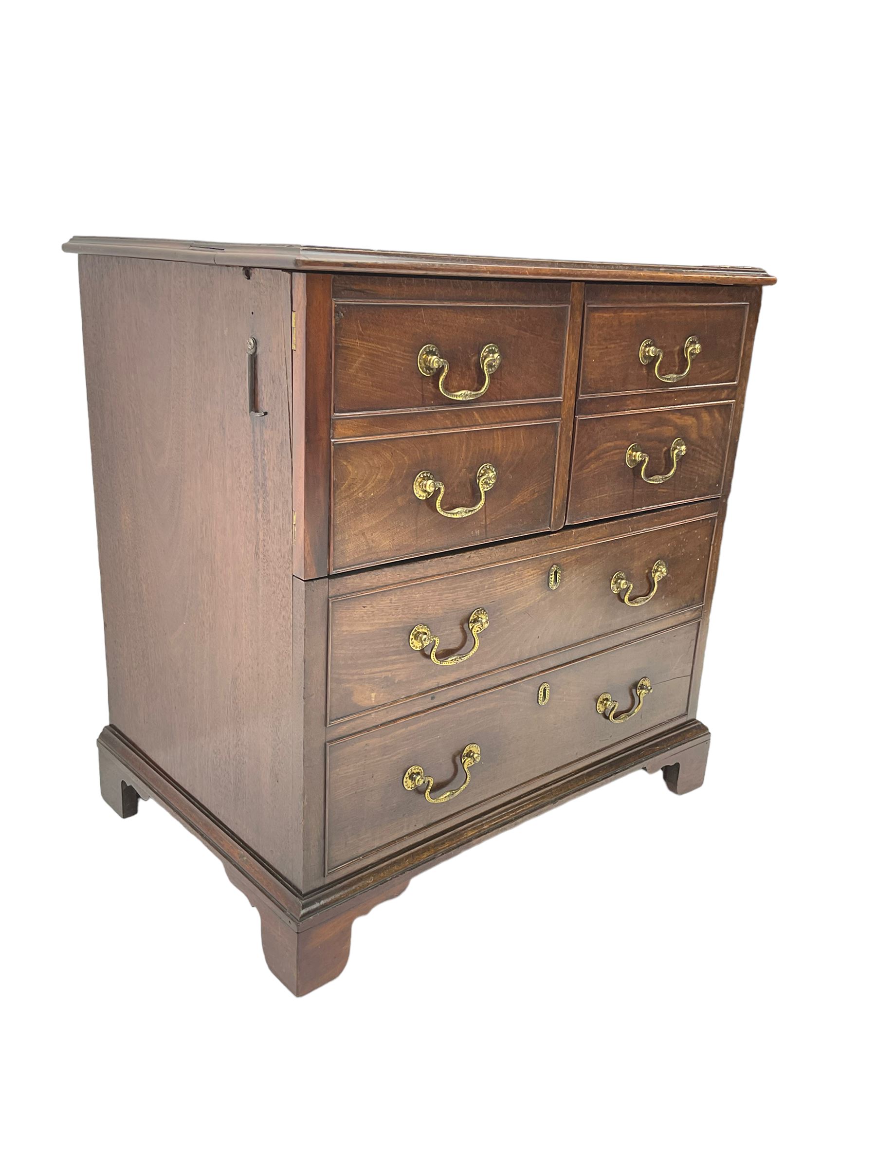 George III mahogany commode chest - Image 5 of 7