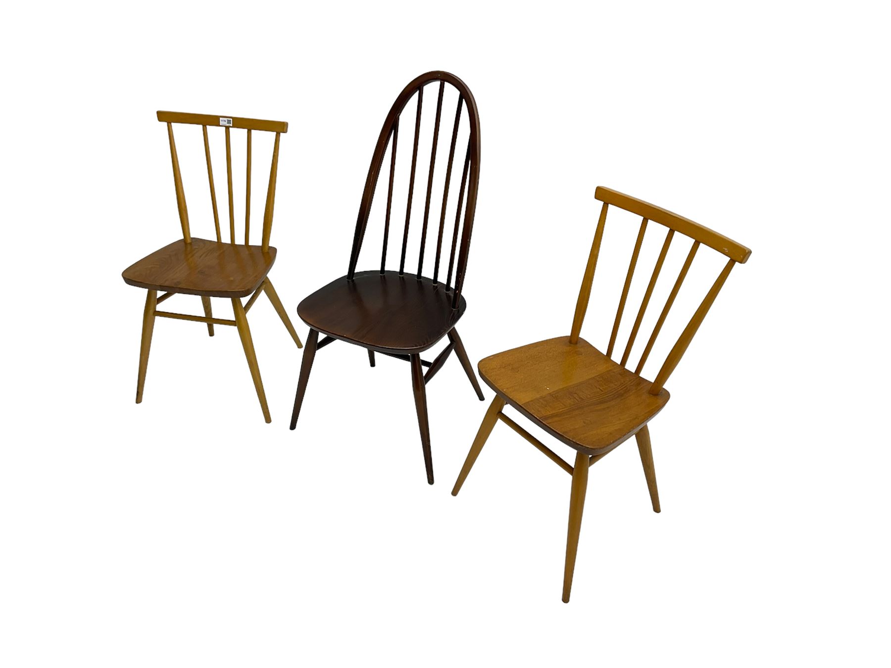 Ercol - pair '391 All-Purpose Windsor Chairs' - Image 4 of 7