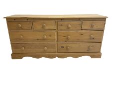 Pine multi-drawer unit