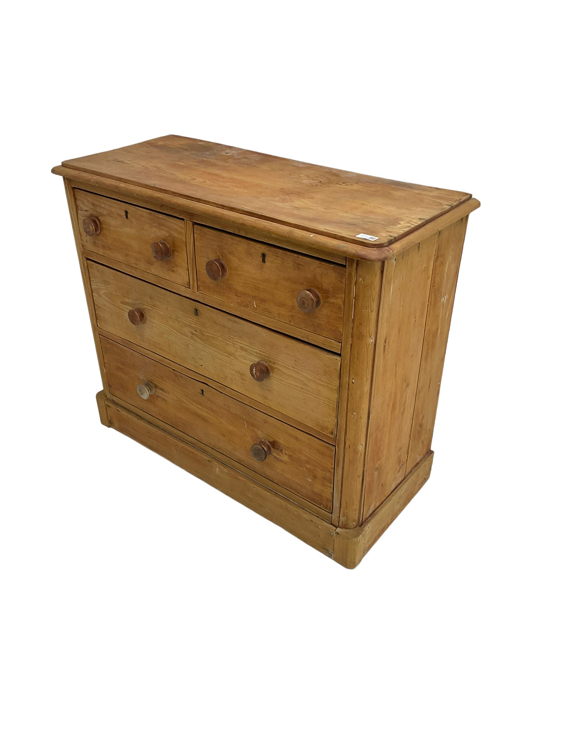 Late 19th century pine chest - Image 6 of 6