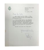 HRH Philip Duke of Edinburgh - typed letter on Edmonton Plaza Hotel Canada headed notepaper dated 5t