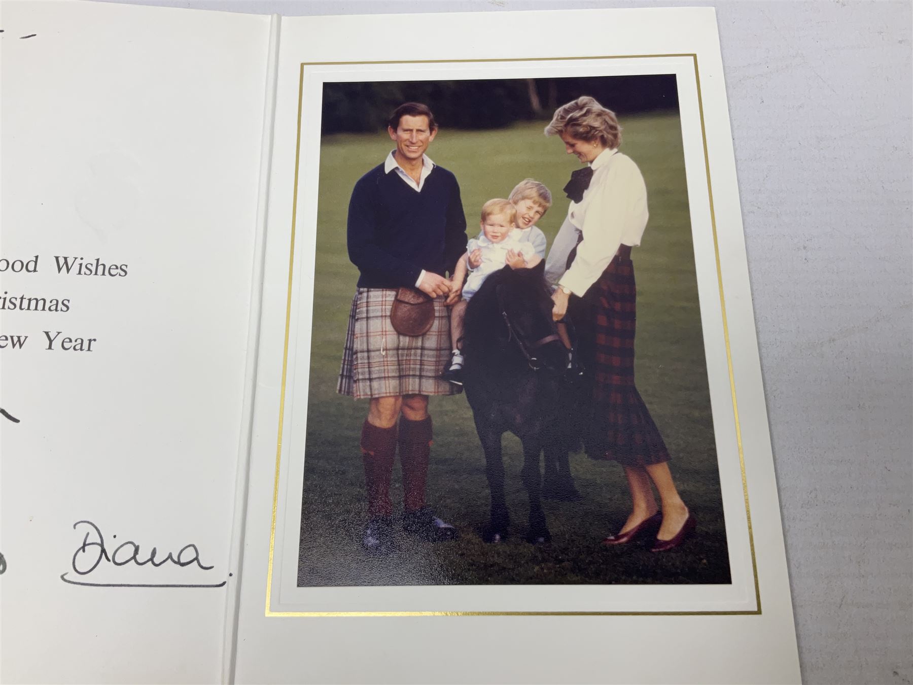 The Prince and Princess of Wales (Charles and Diana) - signed Christmas card - Image 4 of 7