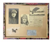 James Mollison (1905-1959) Scottish Pioneer Aviator and husband of Amy Johnson (1903-1941) - ink sig