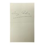 Amy Johnson (1903-1941) English Pioneer Aviatrix - signature on small oblong piece of paper folded i