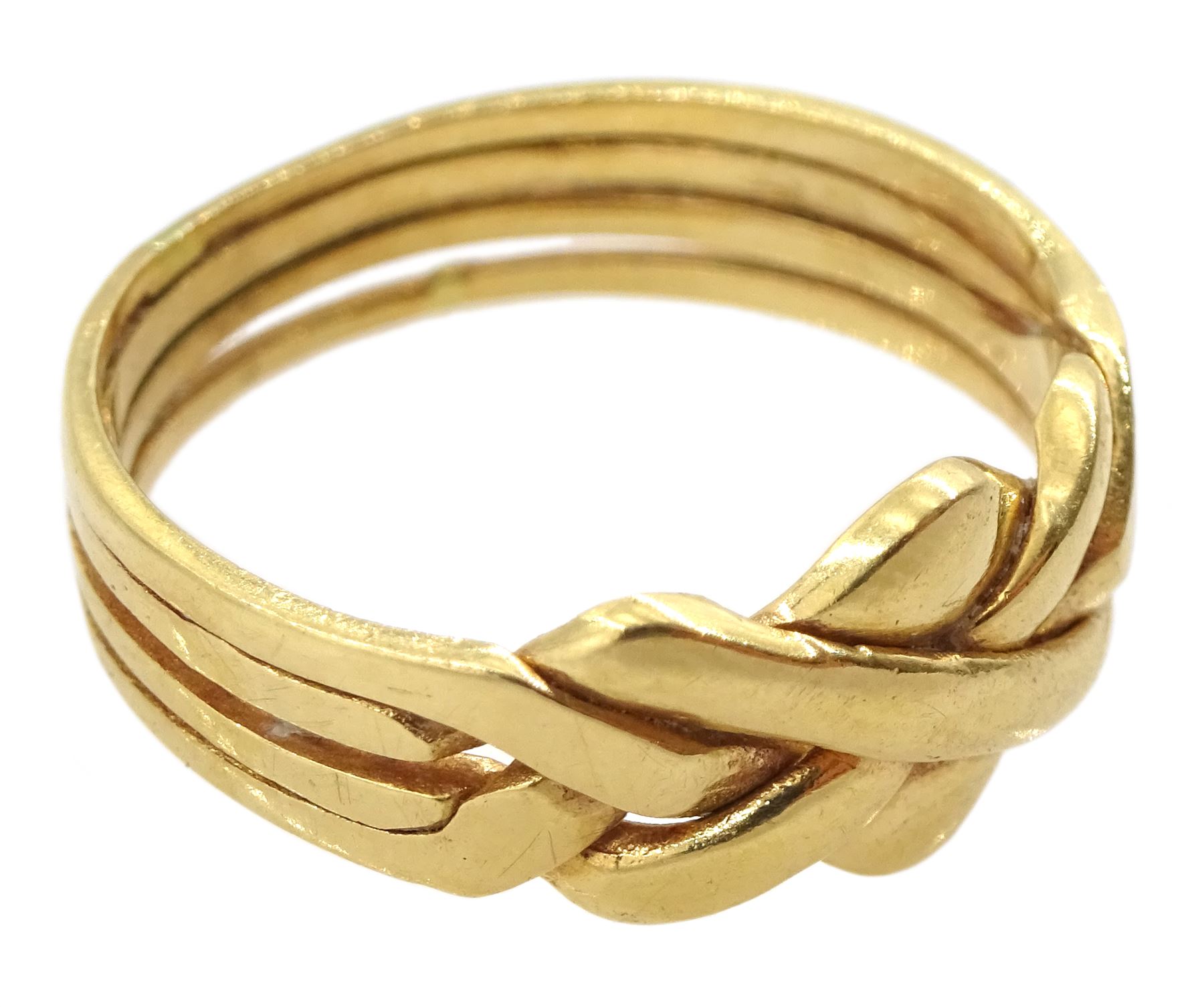 18ct gold puzzle ring - Image 3 of 4