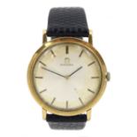 Omega gentleman's 9ct gold manual wind wristwatch