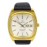 Omega Seamaster gentleman's gold-plated quartz wristwatch