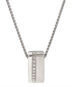 18ct white gold diamond set pendant