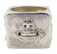 Gentleman's silver dice ring by Vivienne Westwood