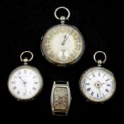 Victorian silver open face key wound pocket watch
